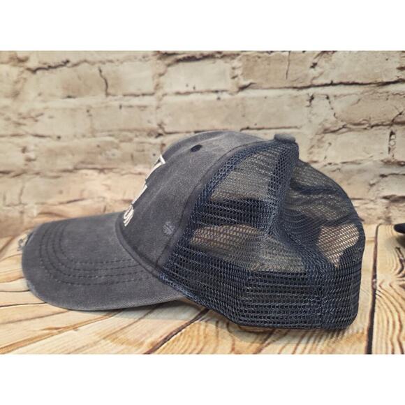 Funny Womens Distressed Hat Adjustable Blue NWoT - Picture 2 of 4